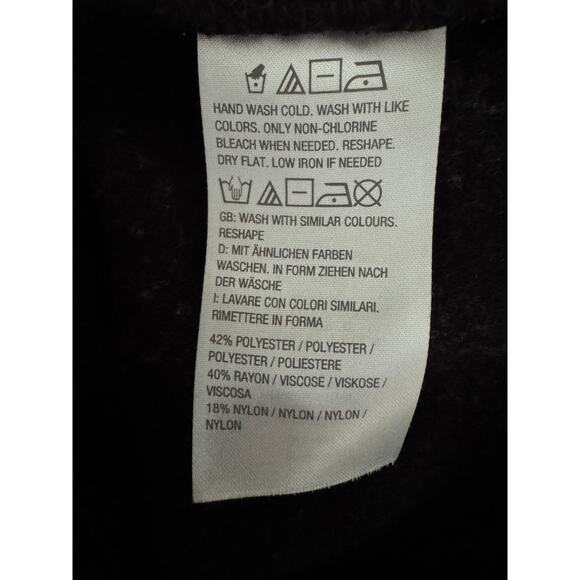 Dennis Basso Black Metallic Knit Sweater Shawl Collar Long Sleeve 1X Relaxed - Picture 13 of 13